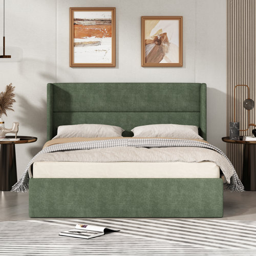 Gaillarde Hydraulic Lift Up Storage Upholstered Platform Bed
